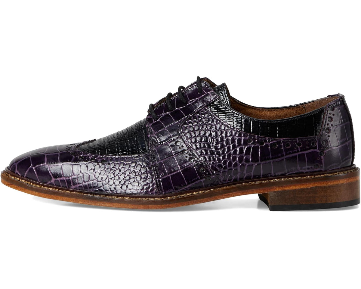 Men's Stacy Adams Travato Wingtip Lace-Up Purple Multi