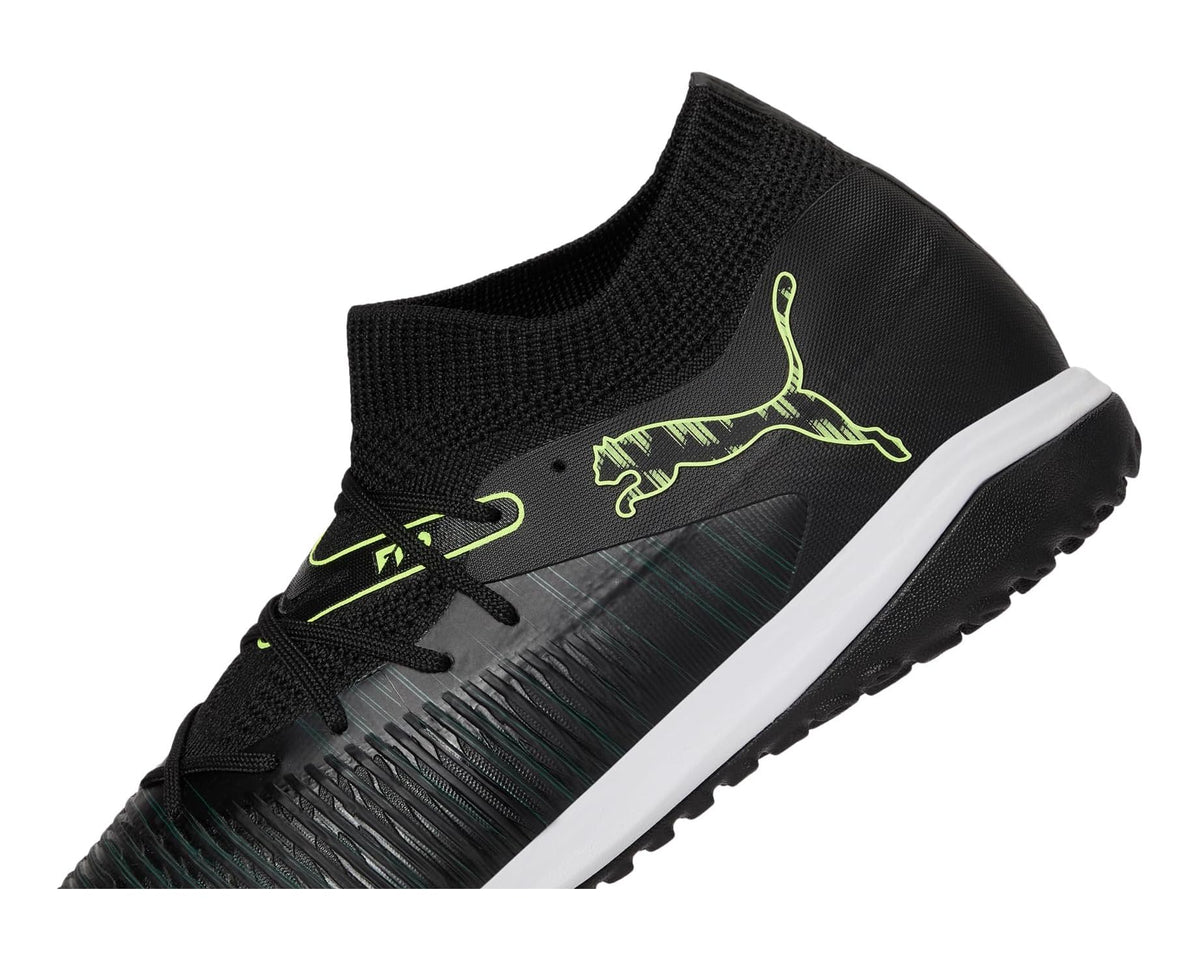 Men's PUMA Future 8 Match Turf Trainer Soccer Cleats Black/Fizzy Light/Green Terrain