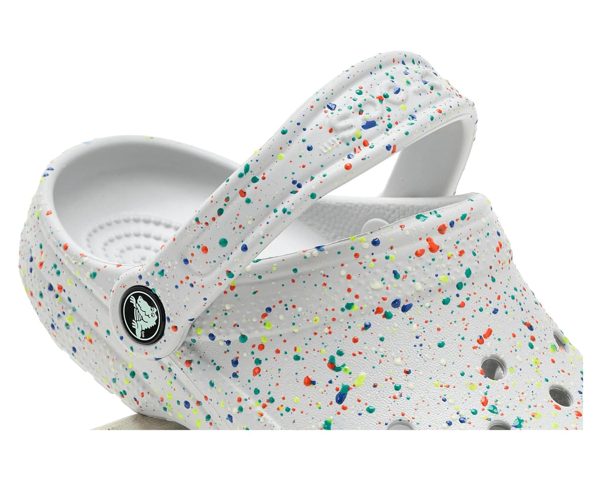 Unisex Crocs Kids Classic Clogs with Patterns and Graphics Atmosphere/Multi Glow