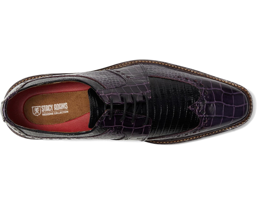 Men's Stacy Adams Travato Wingtip Lace-Up Purple Multi