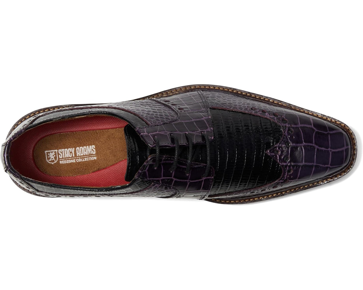 Men's Stacy Adams Travato Wingtip Lace-Up Purple Multi