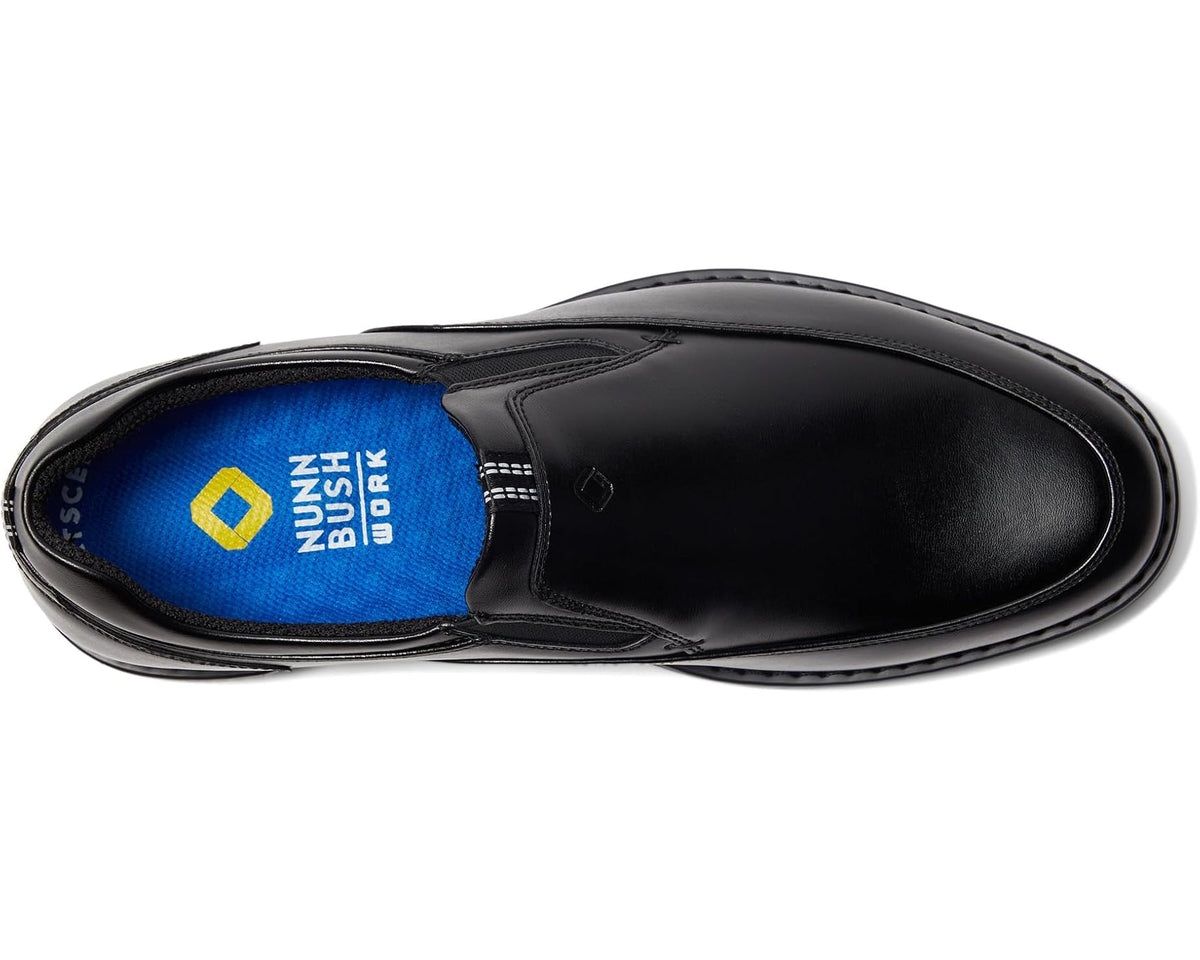Men's Nunn Bush Wade Work Moc Toe Slip-On Black