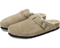 Women's Birkenstock Boston Shearling - Suede (Unisex) Taupe
