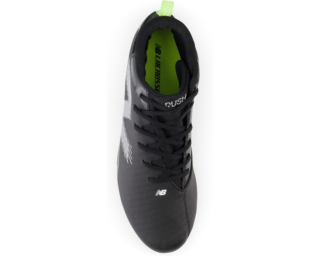 Men's New Balance Rush V4 Mid Lacrosse Cleats Black/Black