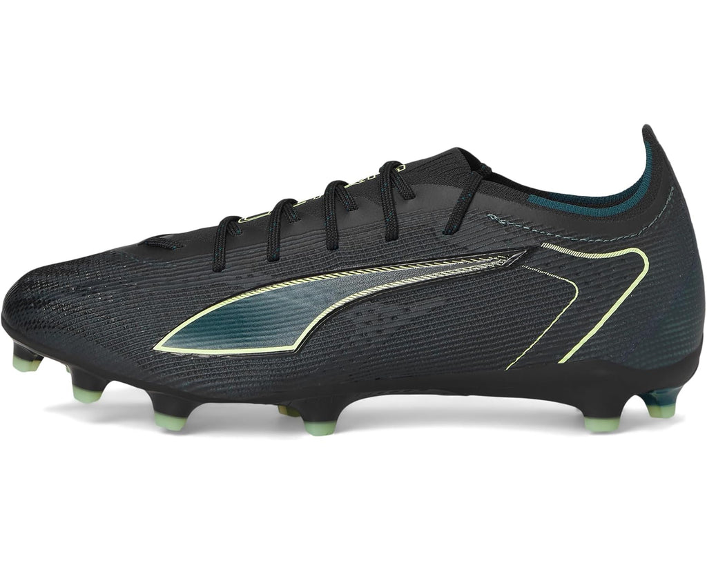 Men's PUMA Ultra 6 Pro Firm, Artificial Ground Soccer Cleats Black/Fizzy Light/Green Terrain
