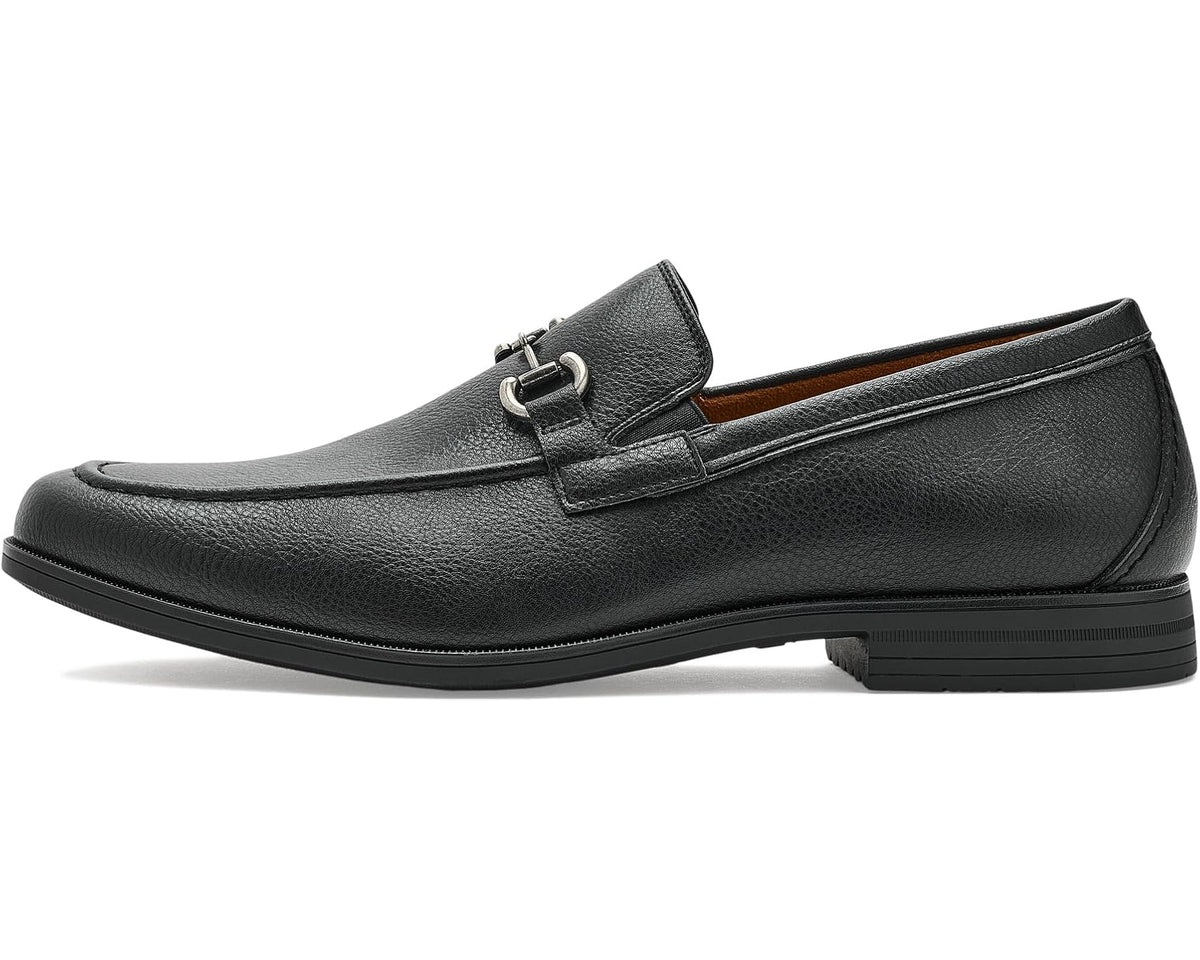 Men's Stacy Adams Richmont Moc Toe Slip-On Loafer Black Tumble