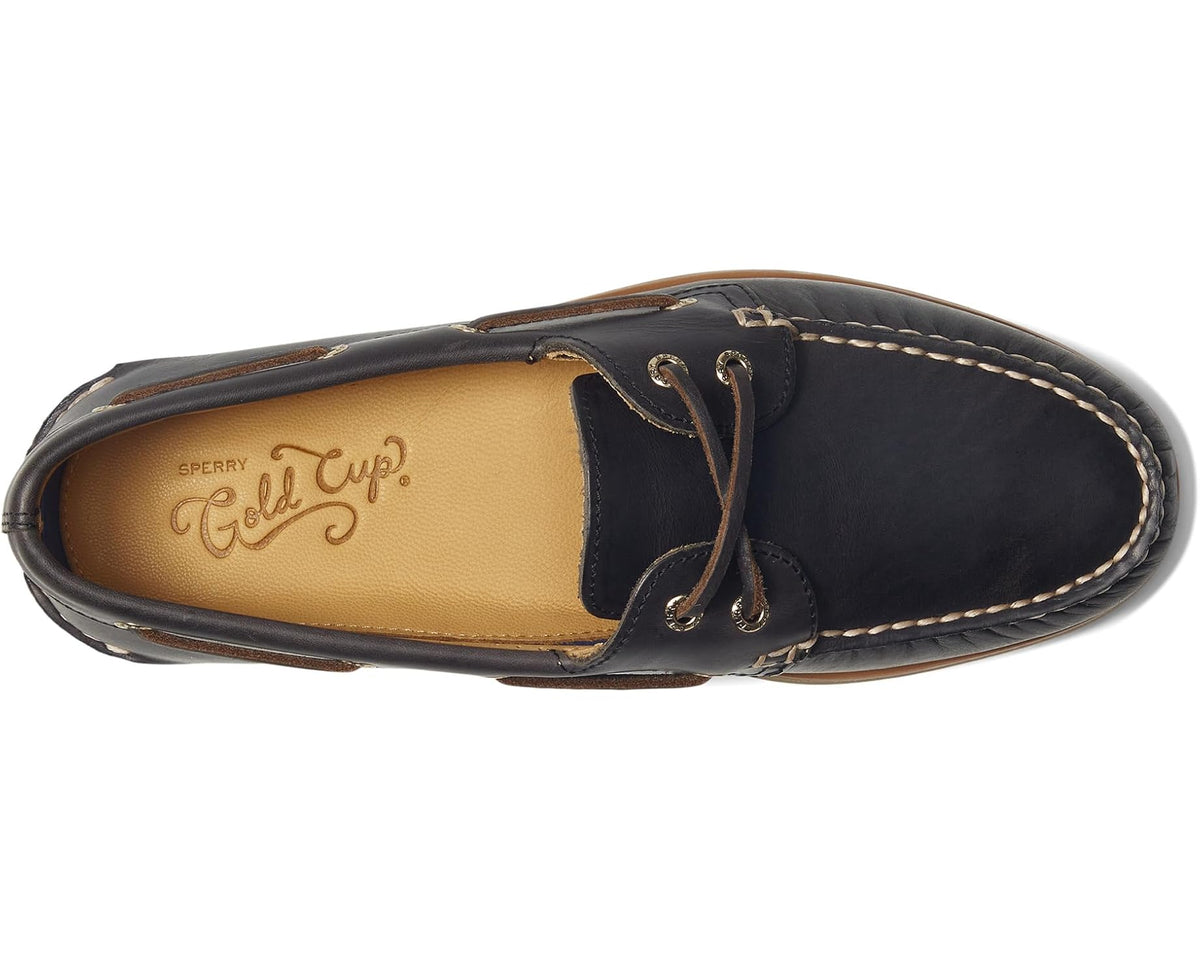 Men's Sperry Gold Authentic Original 2-Eye Seasonal Black Leather