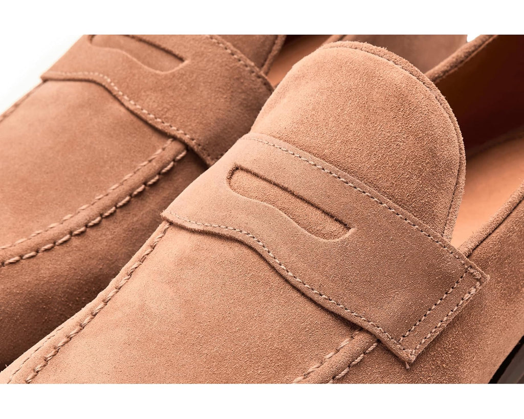 Men's Peter Millar Madison Suede Penny Loafer Dark Jute