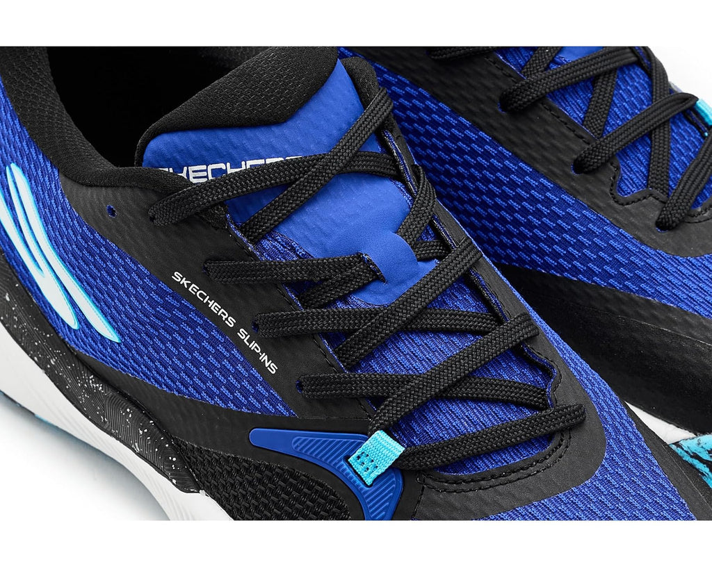 Men's SKECHERS Tennis Shoe Hands Free Slip-ins Skechers State Champ Sneaker Black/Blue