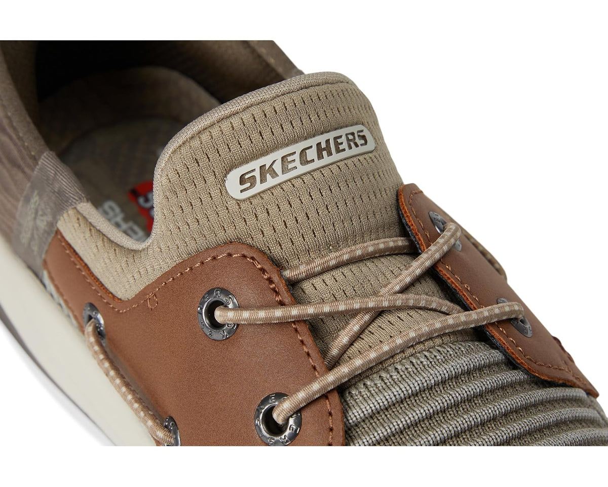 Men's SKECHERS Delson 3.0 Roth Hands Free Slip-Ins Taupe/Brown