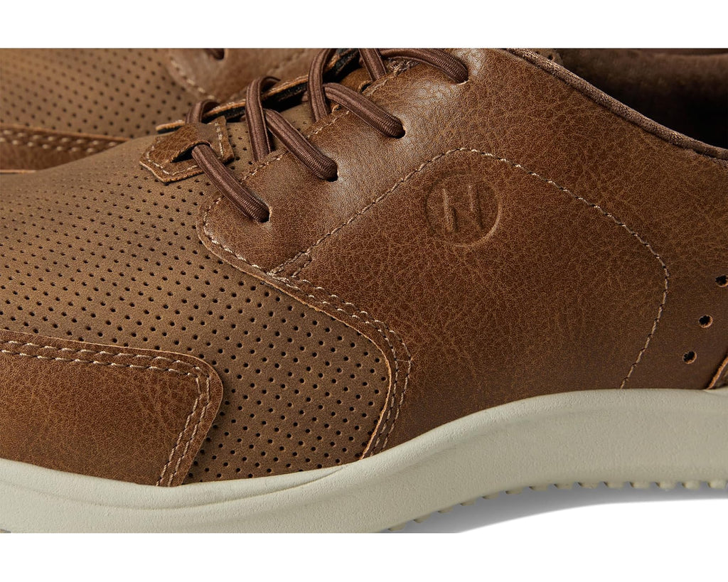 Men's Nunn Bush Conway Moccasin Toe Oxford Casual Lace Up Lightweight Athletic Style Tan
