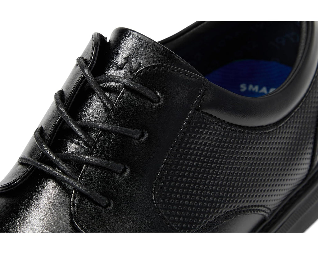 Men's Nunn Bush Chase Slip Resistant Work Plain Toe Oxford for Restaurant, Food Service & Hospitality Black