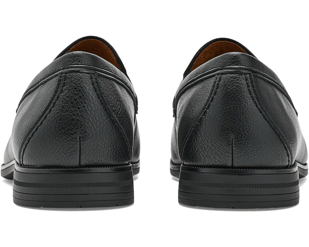 Men's Stacy Adams Richmont Moc Toe Slip-On Loafer Black Tumble