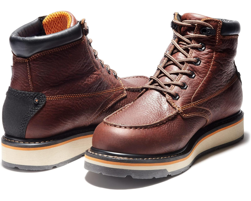Men's Timberland PRO Gridworks 6 Moc Soft Toe Waterproof Brown Tempest Rancher