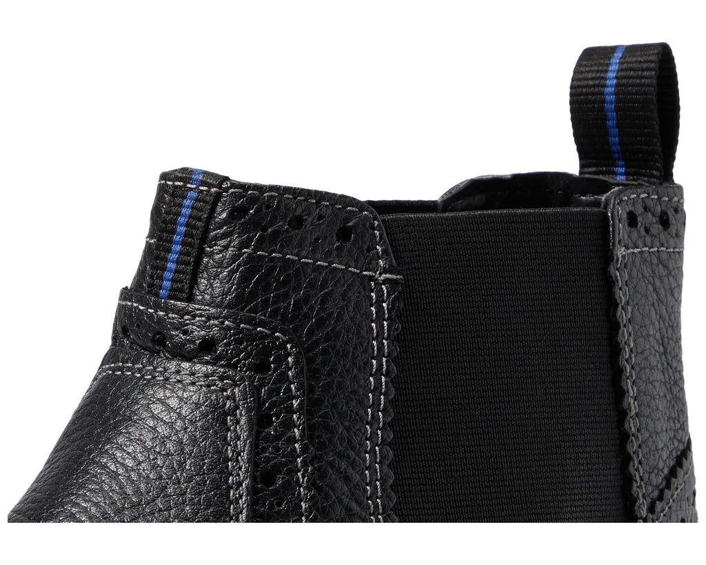 Men's Nunn Bush Otis Plain Toe Chelsea Boot with KORE Walking Comfort Technology Black Tumbled
