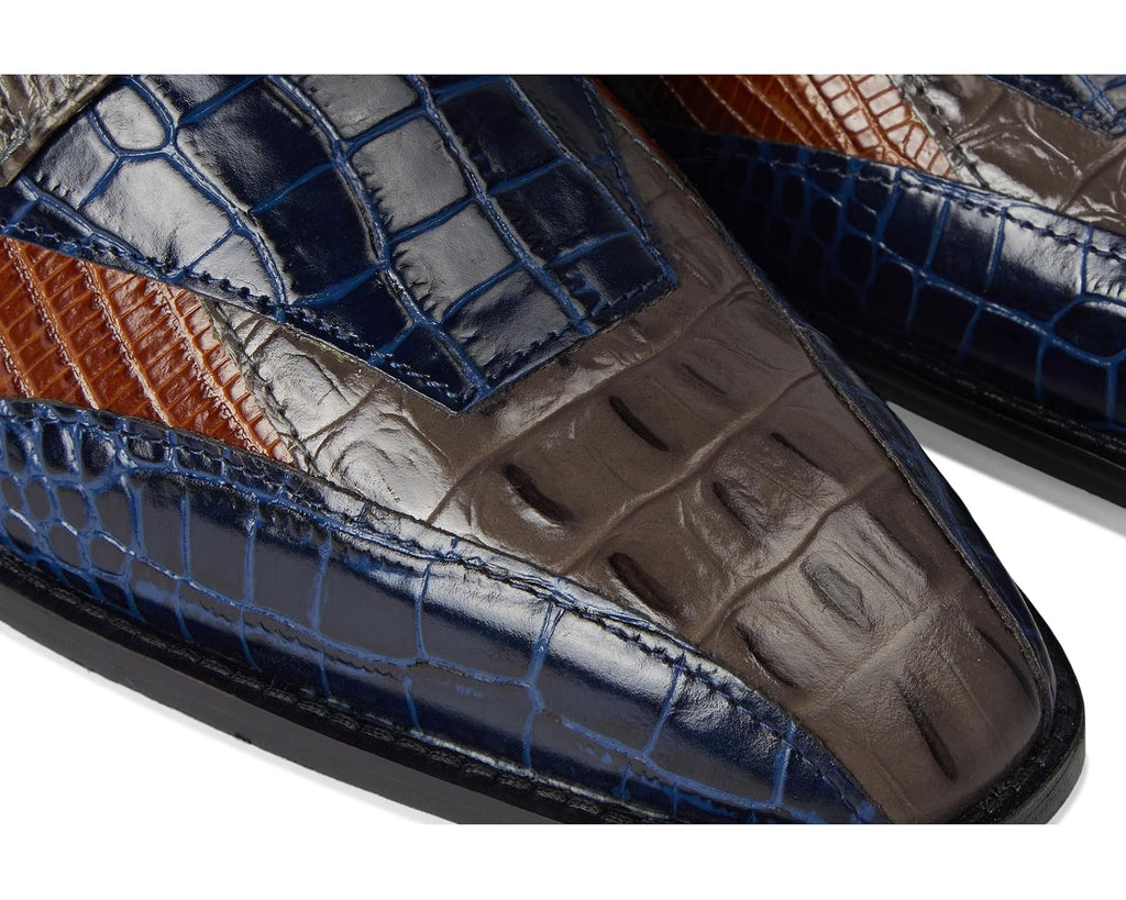 Men's Stacy Adams Tristano Bike Toe Lace-Up Gray Multi